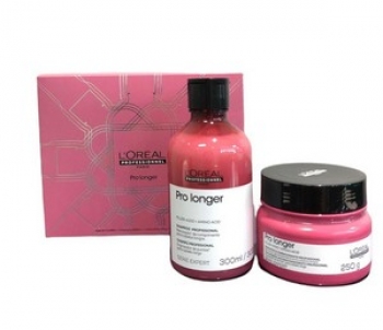 Kit L'Oréal Professionnel Serie Expert Pro Longer Box - Shampoo 300ml + Máscara 250g - LOREAL